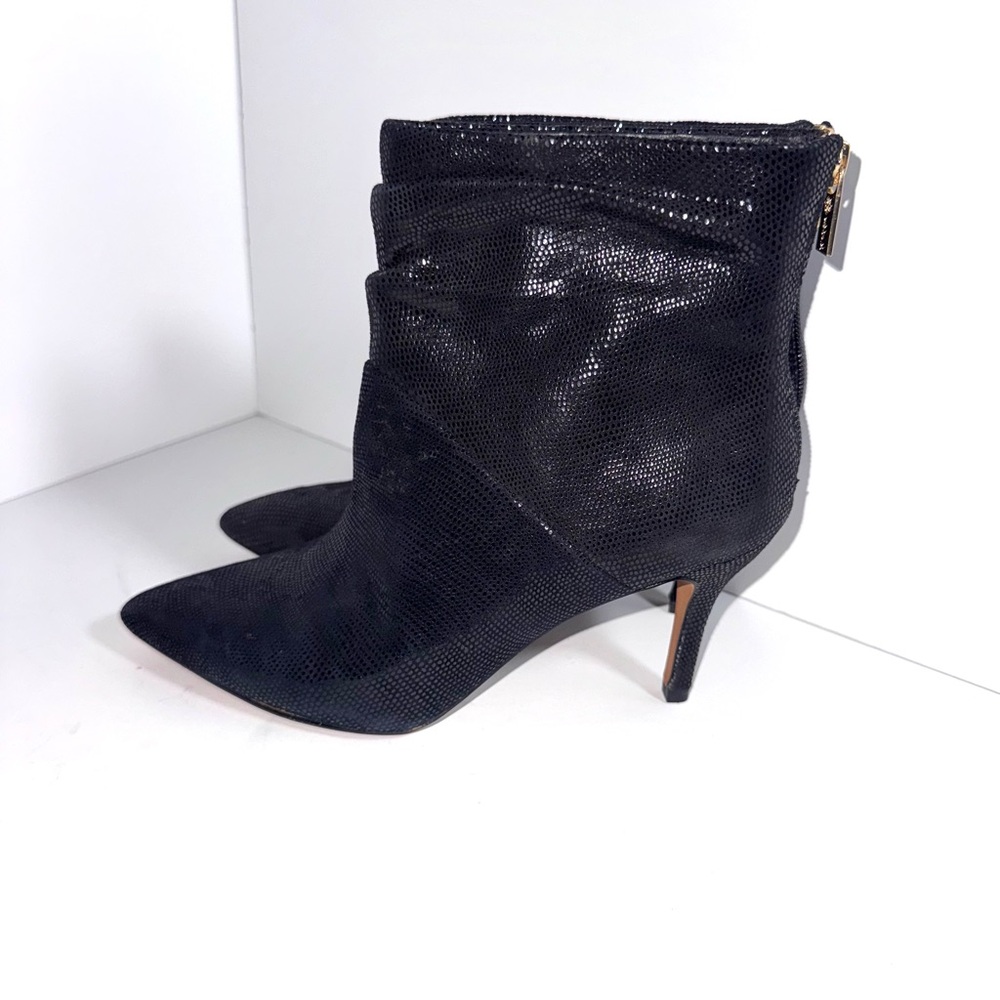 Isola Shimmering Black Heeled Boots new without tags size 6.5
